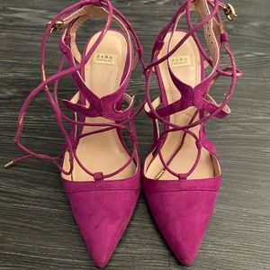 Zara suede high heels